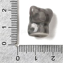 手作りの陶器ビーズ  手描きの陶器ビーズ  動物  マウス  17x15.5x12mm  穴：1.4~3mm&nbsp;PORC-Q003-01C