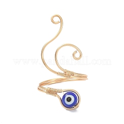 Copper Wire Wrap Open Cuff Rings&nbsp;RJEW-JR00562-02