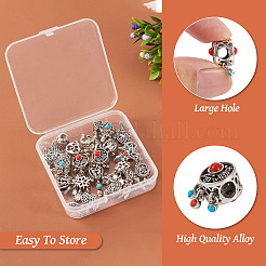 20Pcs 10 Styles Tibetan Style Alloy European Dangle Charms&nbsp;FIND-KS0001-30