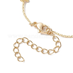 Brass Curved Bar Link Chains with Round Ball Charm Chain Bracelets&nbsp;BJEW-JB12187