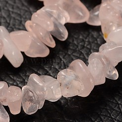 天然ローズクォーツチップビーズ  5~8mm  穴：0.3mm  約80~81センチの長さ&nbsp;LS-F007