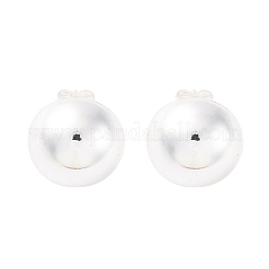 半円形 304 ステンレススチール スタッド イヤリング  銀  14mm&nbsp;EJEW-A125-80C-S