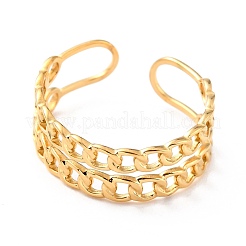 Ion Plating(IP) A304 Stainless Steel Finger Rings&nbsp;RJEW-L102-25G