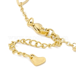 PVD Vacuum Plating 304 Stainless Steel Horse Eye Link Anklet with Cable Chains for Women&nbsp;STAS-E001-23G