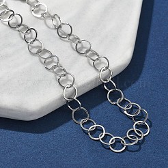304ステンレススチールローロチェーンブレスレット女性用  ステンレス鋼色  6-1/2インチ（16.4cm）&nbsp;BJEW-U043-02P