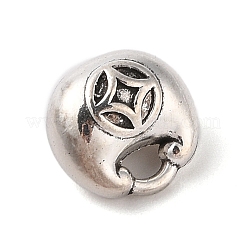 チベット風合金チャーム  カドミウムフリー＆鉛フリー  ロック  アンティークシルバー  12x12x8mm  穴：2.5mm  約305個/1000g&nbsp;FIND-C060-054AS