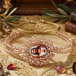 Adjustable Glass Beads Double Layers Braided Bead Bracelets&nbsp;DY5485