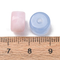 ツートンカラーの天然石風アクリルビーズ  コラム  ミックスカラー  7x10mm  穴：2mm  約860個/500g&nbsp;AC-CBA7B05-33