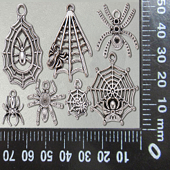 100Pcs 10 Styles Tibetan Style Alloy Pendants&nbsp;TIBEP-CJ0001-80