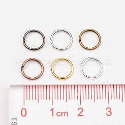 1箱6色の鉄製オープン丸カン  ラウンド  ミックスカラー  20ゲージ  8x0.8mm  内径：6.4mm  約900個/箱&nbsp;IFIN-JP0012-8mm