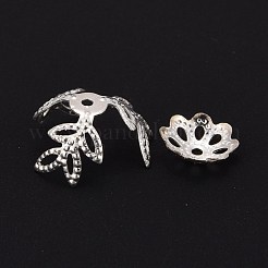 真鍮製ビーズキャップ  混合形状  銀色のメッキ  5~29x1~18mm  穴  0.5~2.5mm&nbsp;KK-MSMC008-S