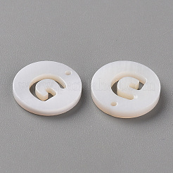 Natural Freshwater Shell Pendants&nbsp;LS-SHEL-Q311-008G
