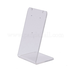 アクリルイヤリングスタンドディスプレイ  L字型  透明  3.65x5x7.76cm  穴：1.4mm&nbsp;X-EDIS-F005-02