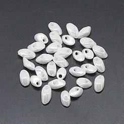 MIYUKI長い差し玉ビーズ  日本製シードビーズ  （lma420)ホワイトパールセイロン  7x4mm  穴：1mm  約3500個/袋  450 G /袋&nbsp;SEED-R040-LMA420
