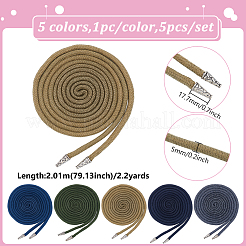 結婚式用 5色コットンリボン ウェディングロープ 5個  パーティーの装飾  ミックスカラー  2010mm  1pc /カラー&nbsp;HJEW-BC00045