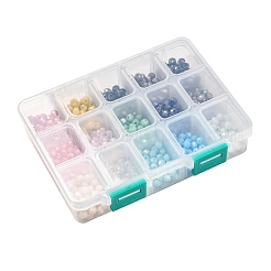 15 Colors Electroplate Glass Beads&nbsp;EGLA-JP0002-02E-6mm