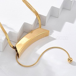 304 Stainless Steel Curved Tube Snake Chain Necklaces for Women&nbsp;NJEW-Z061-04G-02