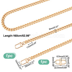 1Pc Aluminum Curb Chain Bag Handle&nbsp;FIND-PH0009-88