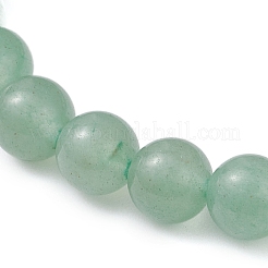 Natural Green Aventurine & Brass Round Beaded Stretch Bracelets for Women&nbsp;BJEW-JB12266-01