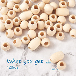 Natural Wooden Beads&nbsp;WOOD-TA0001-48
