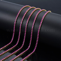 Brass Rhinestone Strass Chains&nbsp;CHC-N017-003B-B07