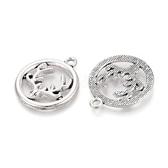 合金のチベット風チャーム  鹿のチャーム  カドミウムフリー＆鉛フリー  アンティークシルバー  25x22x2.5mm  穴：2mm&nbsp;TIBE-N014-15AS