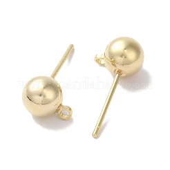 Brass Studs Earrings Finding&nbsp;KK-K383-03C-G