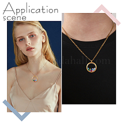 DIY Locket Pendant Necklaces Jewelry Kits&nbsp;DIY-PH0029-92G-01