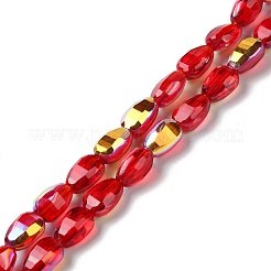 Transparent Electroplate Glass Beads Strands&nbsp;GLAA-Q099-F01-M02