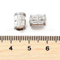 合金ビーズ  カドミウムフリー＆鉛フリー  コラム  プラチナ  9.5x6.5mm  穴：3.5mm  約945個/1000g&nbsp;TIBE-L008-47P