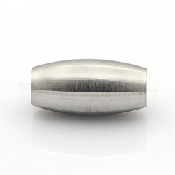 Tarnish Resistant 304 Stainless Steel Matte Surface Magnetic Clasps with Glue-in Ends&nbsp;LS-STAS-O042-C-12