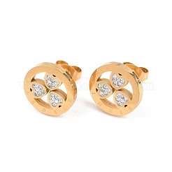 Flower 304 Stainless Steel Stud Earrings&nbsp;EJEW-H175-01G