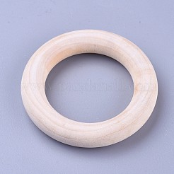 未完成の木製フレームコネクター  マクラメ木製リング  環状の  カーキ  55x9mm  穴：36mm&nbsp;WOOD-F002-01-55mm