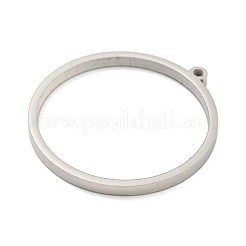 変色しない304ステンレススチールレーザーカットペンダント  リングチャーム  ステンレス鋼色  37.5x35x3mm  穴：2mm&nbsp;STAS-U009-06F-02