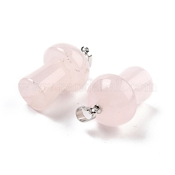 Natural Rose Quartz Pendants&nbsp;G-M380-B13-P