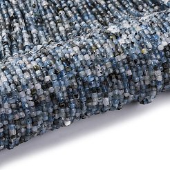 天然石アクアマリンビーズ連売り  キューブ  多面カット  2x2x2mm  穴：0.6mm  約178個/連  14.96''（38センチメートル）&nbsp;G-RM2025-C08-A