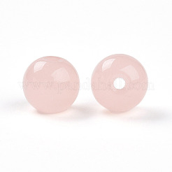 模造ヒスイのガラスビーズ  ラウンド  ダークサーモン  8~8.5mm  穴：1.2~1.6mm  約1420個/1000g&nbsp;GLAA-N007-8mm-B02