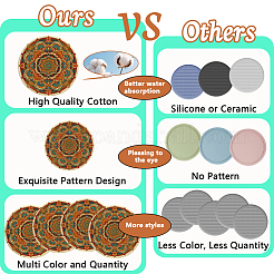 6Pcs Cotton Woven Coasters&nbsp;AJEW-WH20226-003