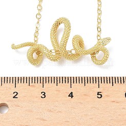 女性用真鍮製ヘビ巻きペンダントネックレス  ゴールドカラー  17.52インチ（44.5cm）&nbsp;NJEW-U041-01G