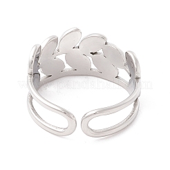 Non-Tarnish 304 Stainless Steel Cuff Ring&nbsp;RJEW-F121-06P