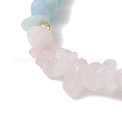 水瓶座守護宝石ストレッチブレスレット  チップ  内径：2-1/4インチ（5.65cm）&nbsp;BJEW-JB11108-01