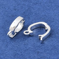 真鍮エンハンサーショートペンダントベイル  ヒンジ付きベイル  カドミウムフリー＆鉛フリー  カン付き  ラックめっき  長持ちメッキ  銀  10x6x2mm  穴：1mm&nbsp;KK-C142-06S