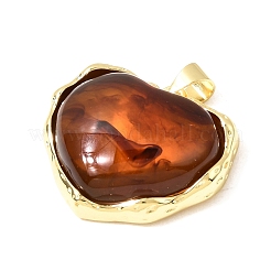 Brass Resin Pendants&nbsp;KK-A296-53D-G