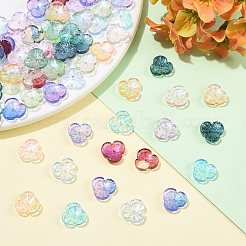 200Pcs 10 Colors Baking Paint Transparent Glass Bead Caps&nbsp;DGLA-YW0001-67