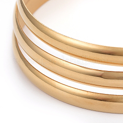 Fashion PVD Vacuum Plating 201 Stainless Steel Bangle Sets&nbsp;BJEW-L664-024C-G-1