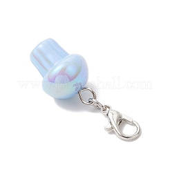 UV Plating Acrylic Mushroom Pendant Decorations&nbsp;HJEW-JM03393