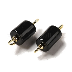 Natural Black Onyx(Dyed & Heated) Connector Charms&nbsp;FIND-C046-17A-01G