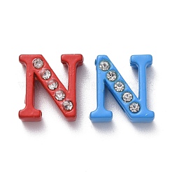 Spray Painted Zinc Alloy Slide Charms&nbsp;ALRI-WH0005-13N