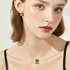 30個2色亜鉛合金ペンダント  ラインストーンとエナメル  花  プラチナ＆ライトゴールド  22x15.5x6mm  穴：2.5mm  15個/カラー&nbsp;FIND-WR0012-67