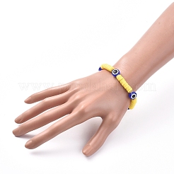 Evil Eye Stretch Bracelets&nbsp;LS-BJEW-JB05075-02